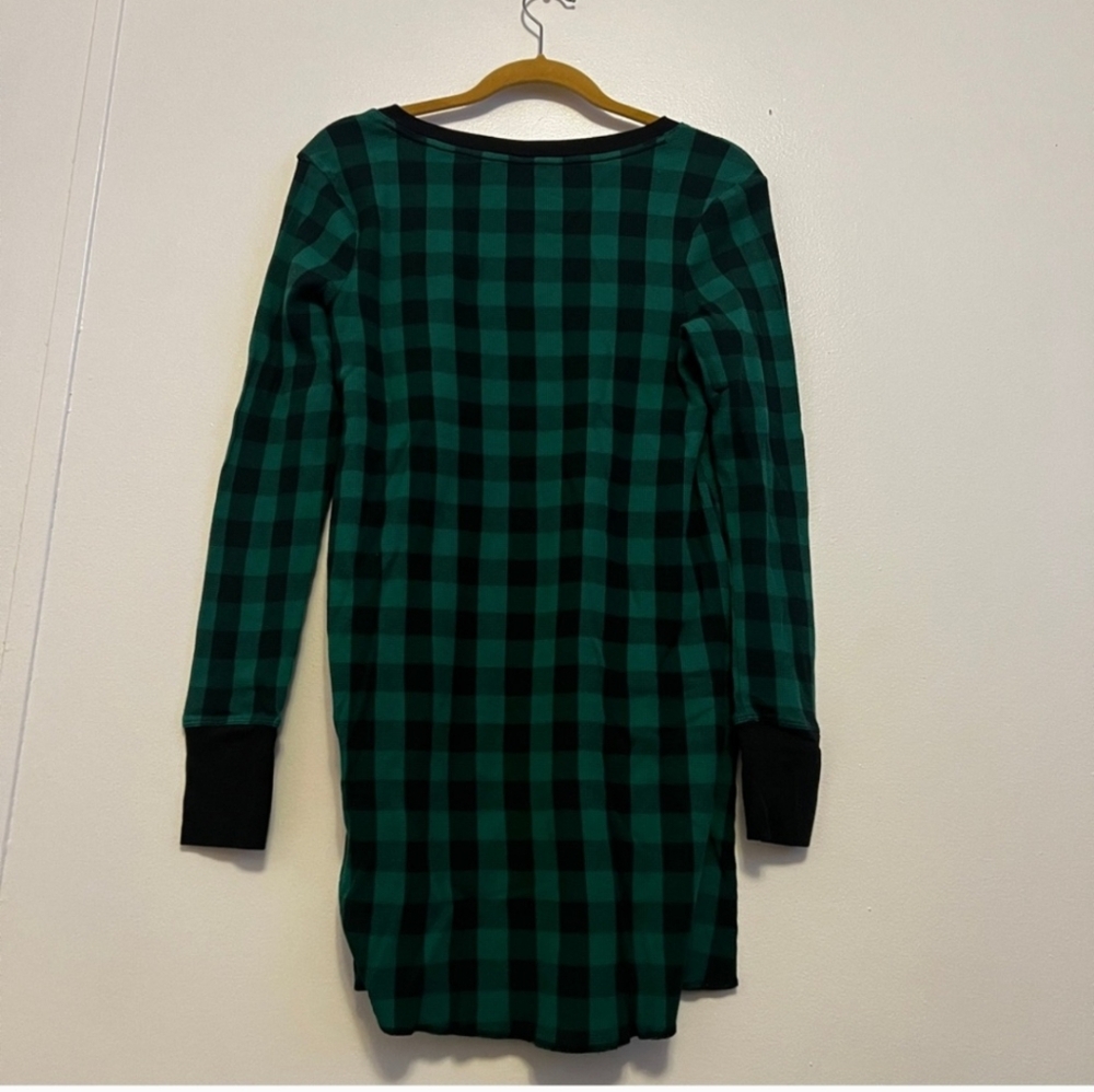 Victoria's Secret Thermal Green Plaid Nightshirt/Nightgown- Size XL - Picture 8 of 8